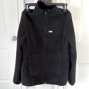 Figs XS black fleece jacket
